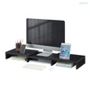 Support de moniteur d'ordinateur portable en bois, double support de moniteur d'ordinateur de bureau