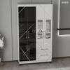 Haute brillance 3 portes armoire placard chambre conçoit enfants armoire mdf conseil chambre meubles avec miroir chambre armoires