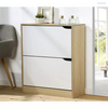 Petite armoire à chaussures à deux couches, blanc, beaux designs de bonne qualité, en bois pour la maison, étagère à chaussures en bois