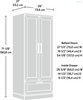 Armoire à portes à panneaux avec cadre, L: 28,98' x L: 20,95' x H: 71,18', fini Chêne Dakota