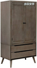 Furniture of America Armoire en bois moderne du milieu du siècle Belkor en gris